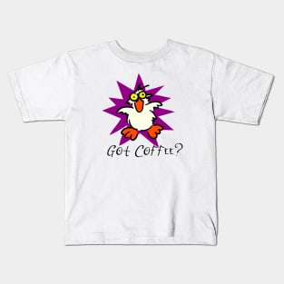 Bird needs Coffee Kids T-Shirt